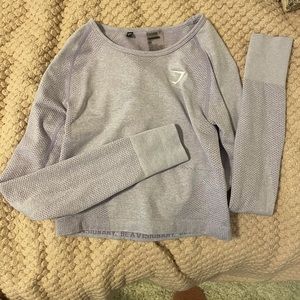 Gymshark purple long sleeve crop
